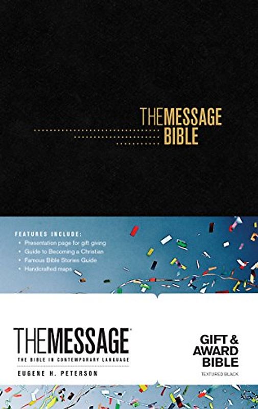 The Message Gift and Award Bible: The Bible in Contemporary Language, Gift & Award Bible, Black Imitation Leather