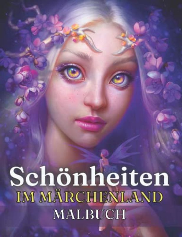 Schönheiten im Märchenland-Malbuch: Einzigartiges Design, schöne Illustration von Feen und Frisuren für Anti-Stress und Entspannung, (Malbuch für Frauen, Erwachsene, Kinder)