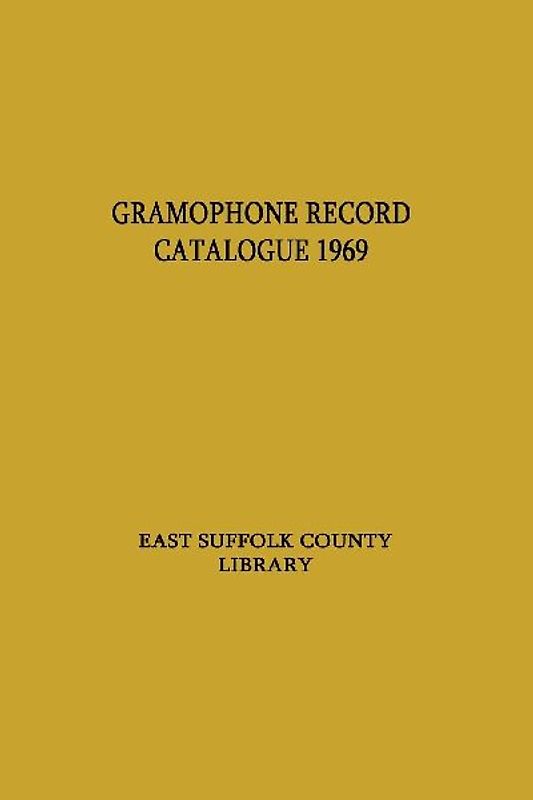 Gramophone Record Catalogue