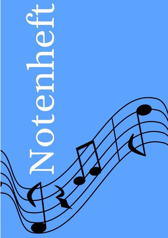 Notenheft: DIN A4 Notenlinienheft | 30 Seiten mit 12 Notenzeilen / Systeme pro Blatt | Papier 90g/m² | Musikheft mit Notenlinien