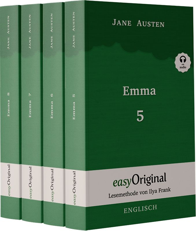 Emma - Teile 5-8 (Buch + Audio-Online) - Lesemethode von Ilya Frank - Zweisprachige Ausgabe Englisch-Deutsch