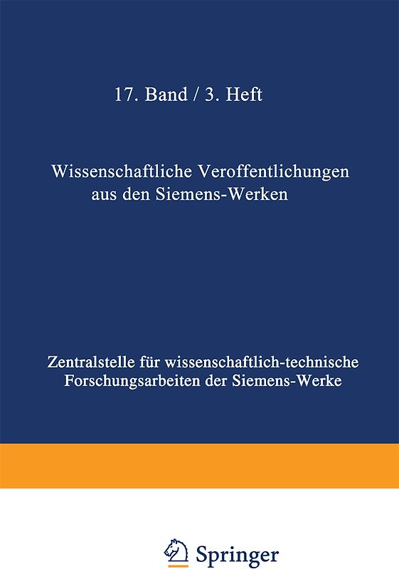Wissenschaftliche Veröffentlichungen aus den Siemens-Werken