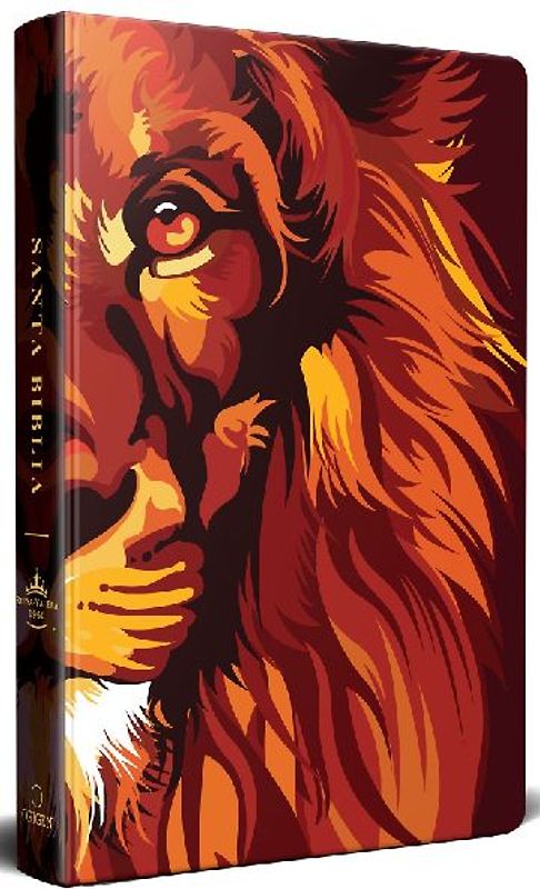 Biblia Rvr 1960 Letra Grande Tamaño Manual, TD León de Judá Marrón (Edición Cantos Pintados) / Spanish Bible Rvr 1960 Handy Size Large, Hardcover Lion of