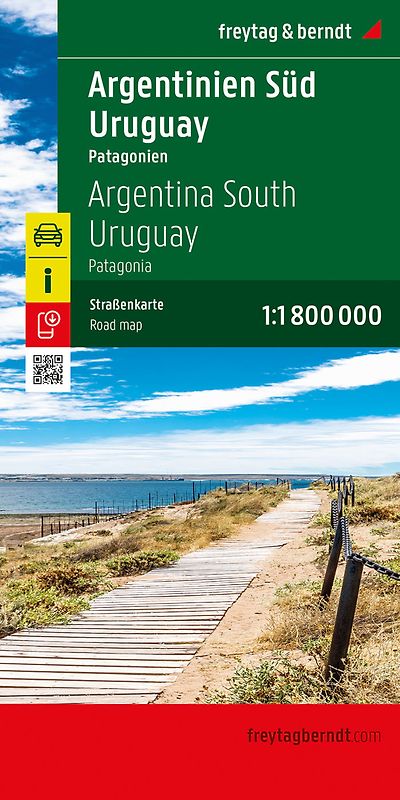 freytag & berndt Straßenkarte Argentinien Süd - Uruguay 1:1,8 Mio.