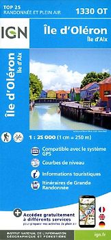 Île d'Oléron  - Île d'Aix 1:25 000