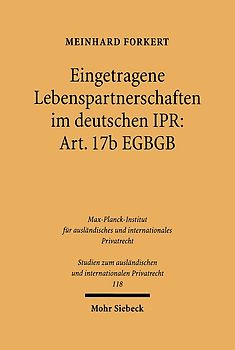 Eingetragene Lebenspartnerschaften im deutschen IPR: Art. 17b EGBGB