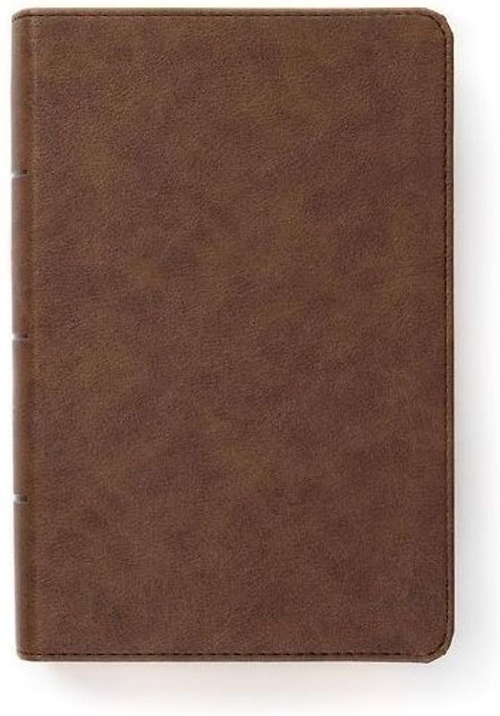 CSB Single-Column Compact Bible, Digital Study Edition, Brown Leathertouch