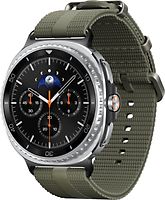 Samsung Galaxy Watch8 Classic 46 mm Boîtier aluminium noir sur Sport Chic M/L kaki [Wi-Fi]