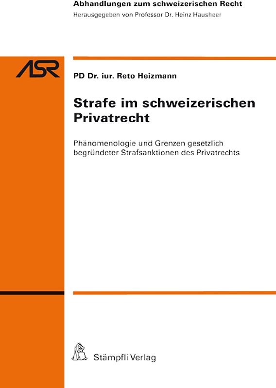Strafe im schweizerischen Privatrecht