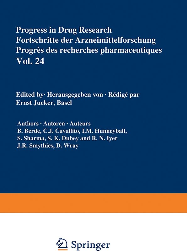 Progress in Drug Research / Fortschritte der Arzneimittelforschung / Progrès des recherches pharmaceutiques