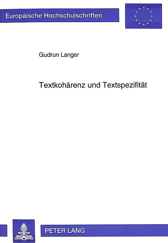 Textkohärenz und Textspezifität