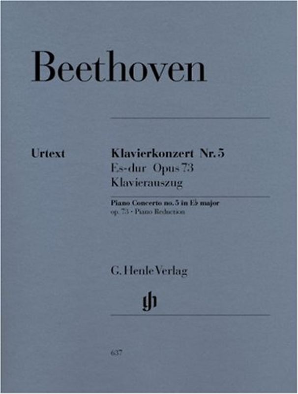 Konzert für Klavier und Orchester Nr. 5 Es-dur op. 73; Klavierauszug - Ludwig van Beethoven
