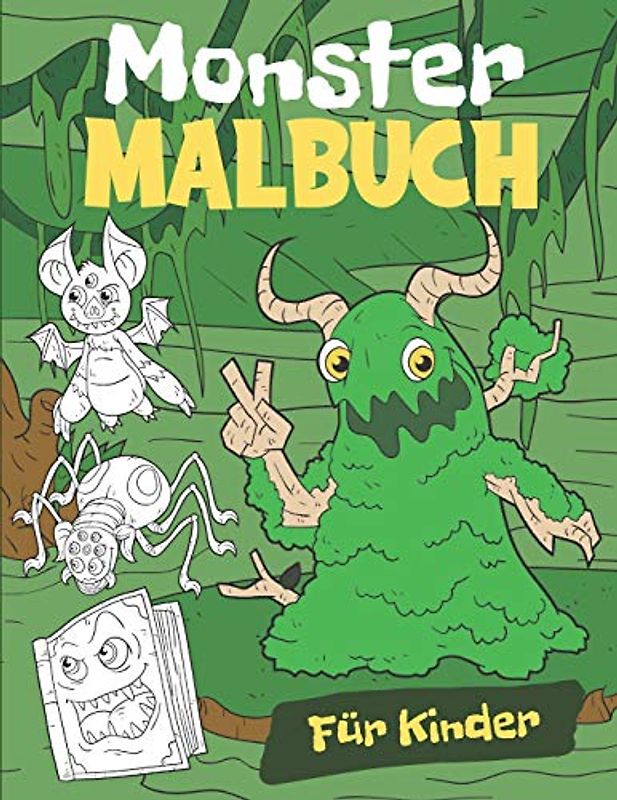 Monster Malbuch für Kinder: Malblock für Kinder Ab 4-8