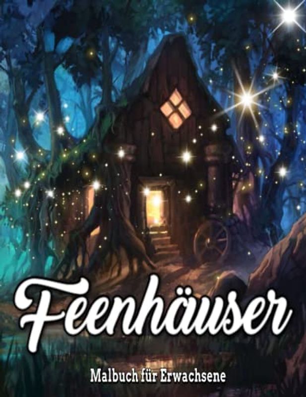 Feenhäuser Malbuch: Wunderschönes Feenhaus-Malbuch / Fantastisches Feenhaus-Malbuch für Erwachsene / einfache und schwierige Malvorlagen / Designs mit ... hilfreich zum Stressabbau und zur Entspannung