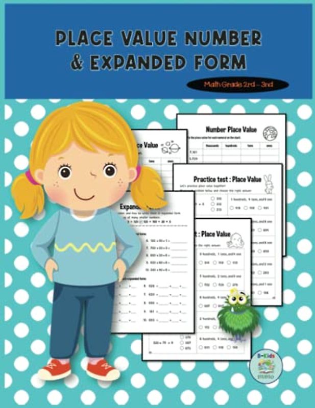 Place Value Number & Expanded Form Math Grade 2nd-3rd: Basic Math Worksheets for Student form grade 2 to 3