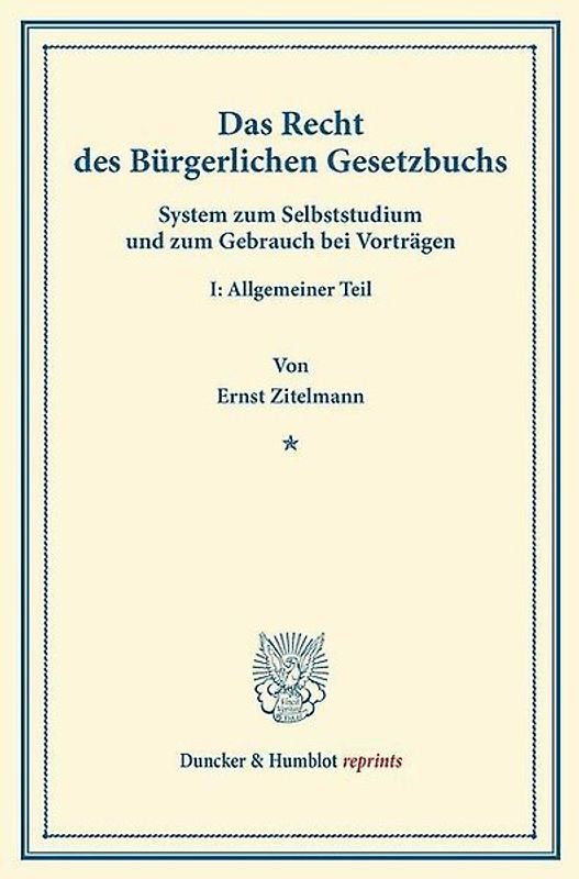 Das Recht des Bürgerlichen Gesetzbuchs.