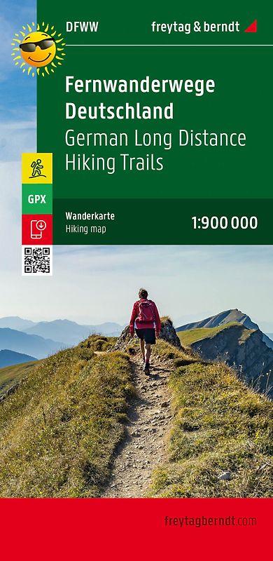 freytag & berndt Wanderkarte DFWW Fernwanderwege Deutschland 1:800.000