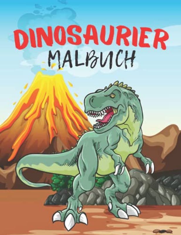 Dinosaurier Malbuch für Kinder ab 6 Jahren: Das große Dino Malbuch für Kinder mit 50 fantastischen Motiven zum kreativen Ausmalen. Prähistorische Dino Färbung für Jungen & Mädchen