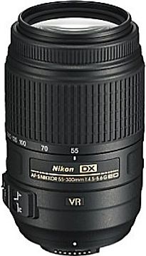 Nikon AF-S DX NIKKOR 55-300 mm F4.5-5.6 ED G VR 58 mm Objectif (adapté à Nikon F) noir