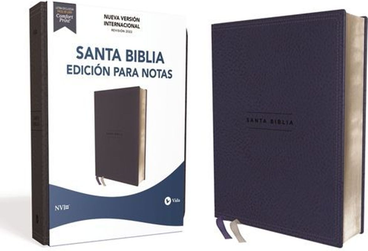 Nvi, Santa Biblia, Revisión 2022, Edición Para Notas, Leathersoft, Azul Marino, Palabras de Jesús En Rojo, Comfort Print