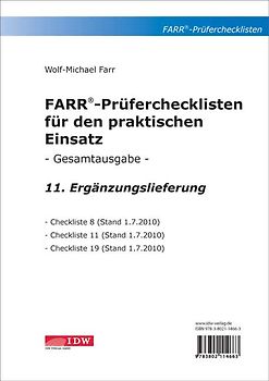 FARR Prüferchecklisten für den praktischen Einsatz