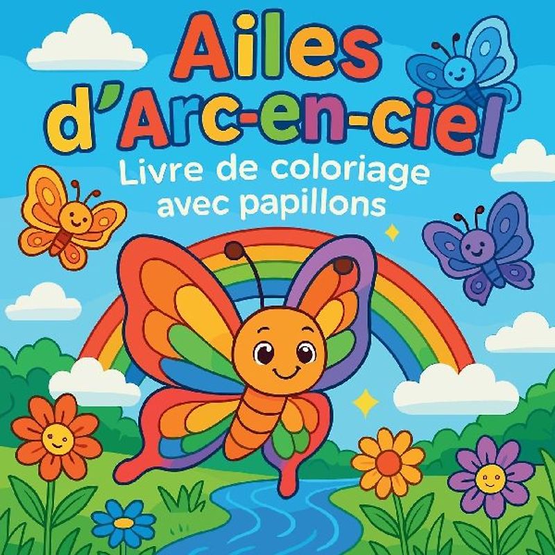 Ailes d'Arc-en-ciel - Livre de coloriage papillons