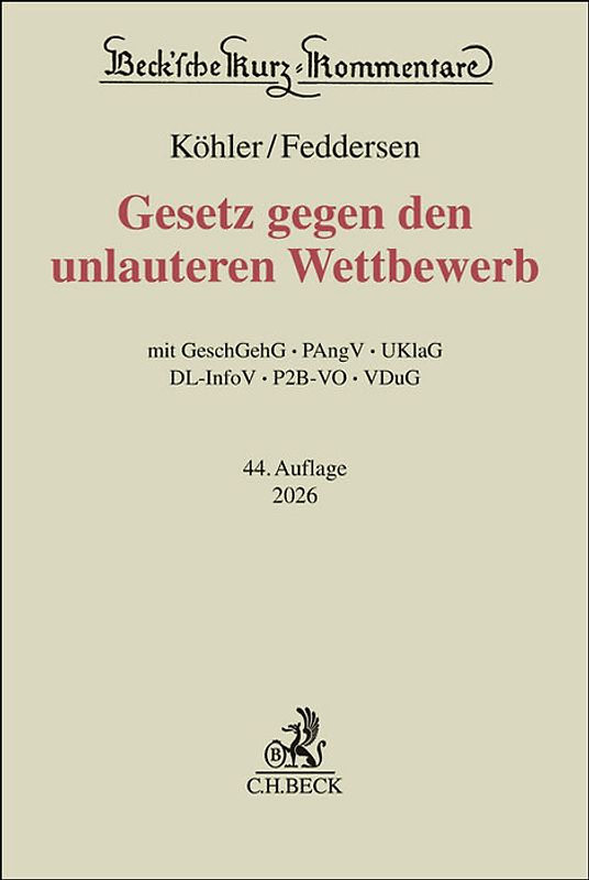 Gesetz gegen den unlauteren Wettbewerb. UWG