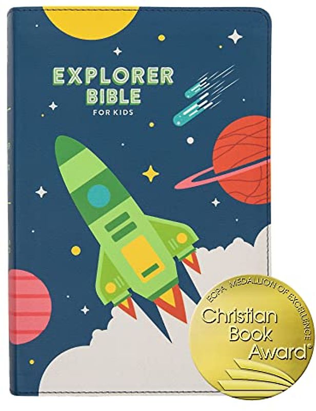 CSB Explorer Bible for Kids, Blast Off Leathertouch