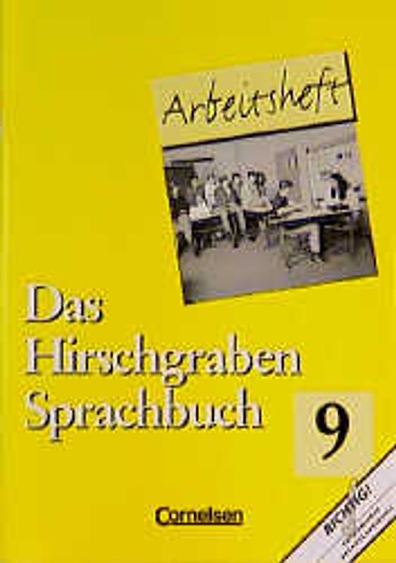 Das Hirschgraben Sprachbuch. Grundausgabe / 9. Schuljahr - Arbeitsheft