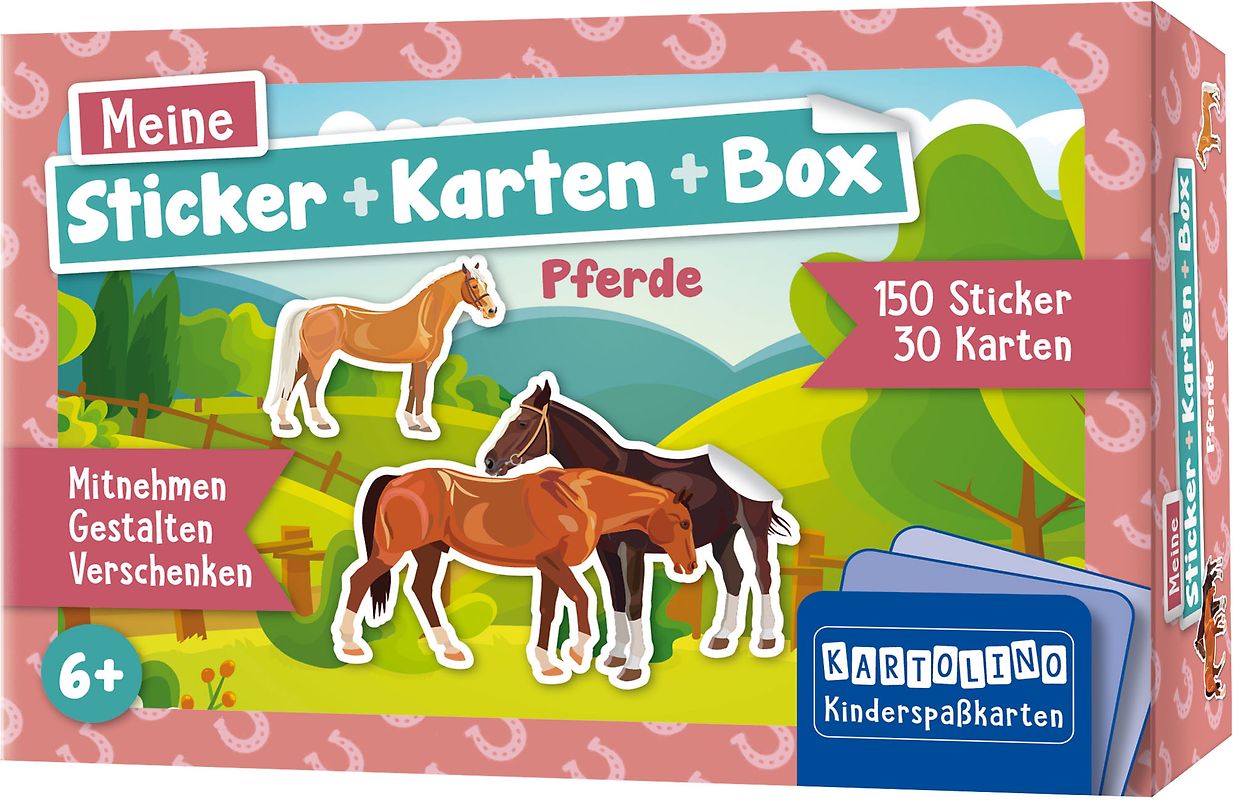 Meine Sticker + Karten + Box - Pferde