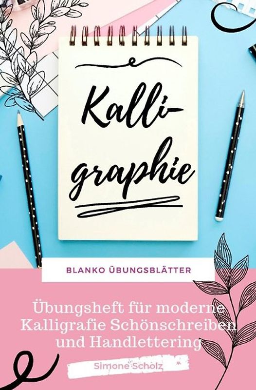 Kalligraphie Blanko Übungsblätter Übungsheft für moderne Kalligrafie Schönschreiben und Handlettering
