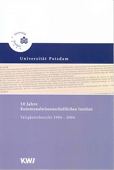 10 Jahre Kommunalwissenschaftliches Institut