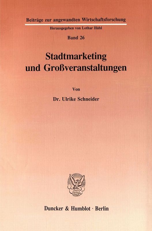 Stadtmarketing und Großveranstaltungen.