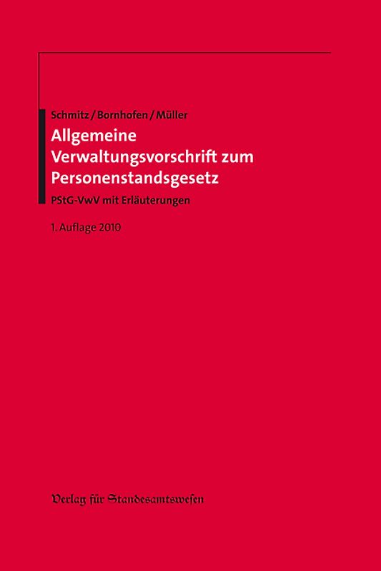 Allgemeine Verwaltungsvorschrift zum Personenstandsgesetz