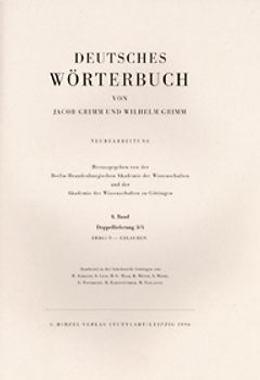 Grimm, Dt. Wörterbuch Neubearbeitung