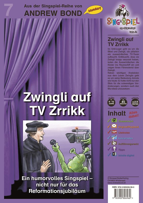 Zwingli auf TV Zrrikk, Singspiel mit CD