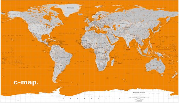 COLUMBUS Weltkarte C-MAP orange