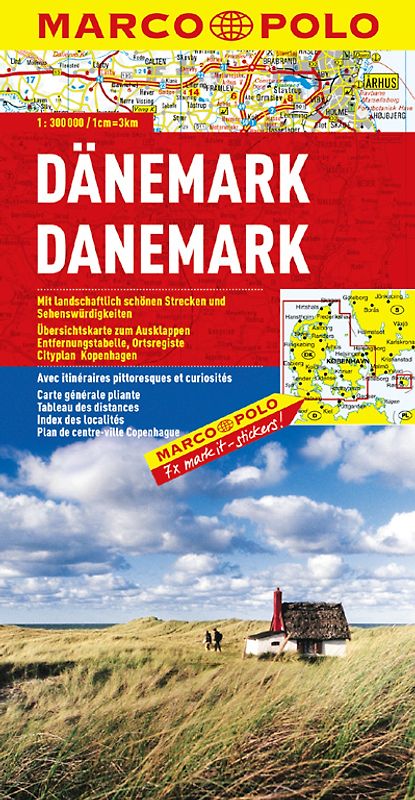 MARCO POLO Länderkarte Dänemark 1:300 000