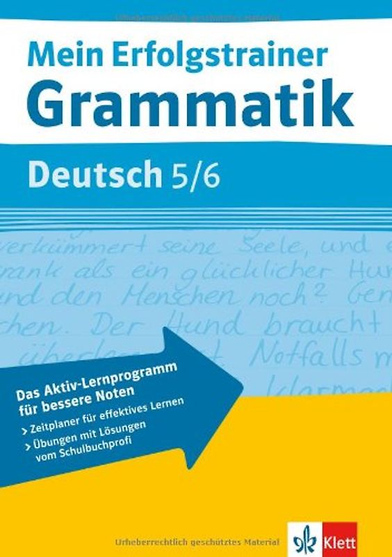 Mein Erfolgstrainer Grammatik Deutsch 5/6