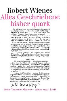 Alles Geschriebene bisher quark