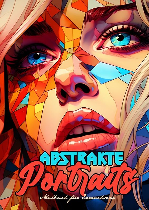 Abstrakte Portraits Malbuch für Erwachsene