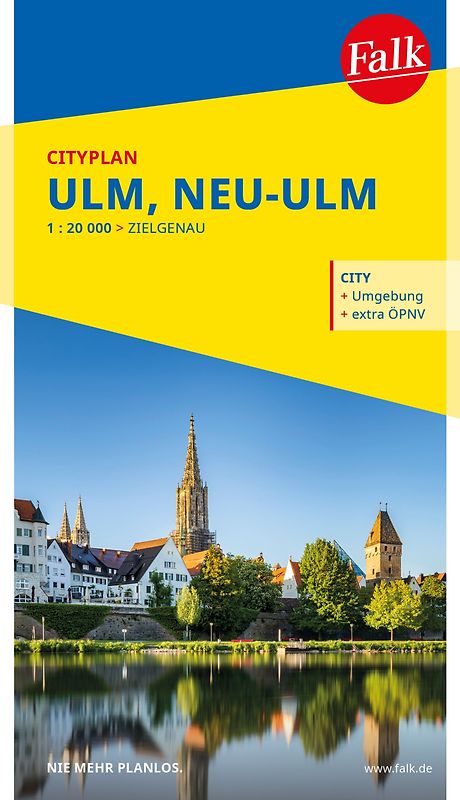 Falk Cityplan Ulm, Neu-Ulm 1:16.000