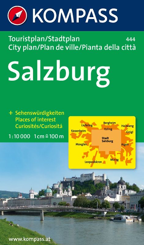 KOMPASS Stadtplan Salzburg 1:10.000