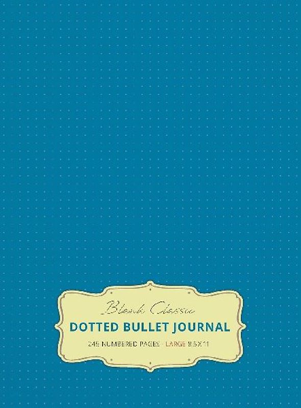 Large 8.5 x 11 Dotted Bullet Journal (Blue #9) Hardcover - 245 Numbered Pages