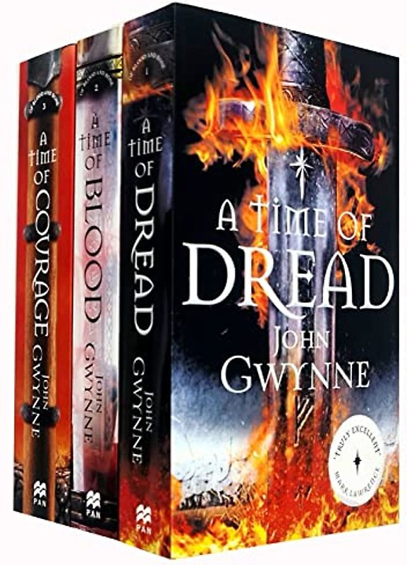 John Gwynne Of Blood and Bone Series 3 Books Collection Set (A Time of Dread, A Time of Blood, [Hardcover] A Time of Courage)