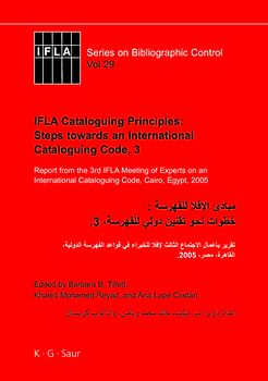 IFLA Cataloguing Principles: Steps towards an International Cataloguing Code, 3