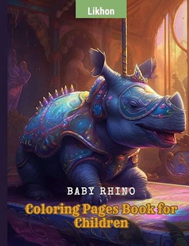 Likhon Baby Rhino Coloring Pages Book for Children