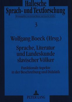 Sprache, Literatur und Landeskunde slavischer Völker