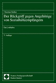 Der Rückgriff gegen Angehörige von Sozialhilfeempfängern