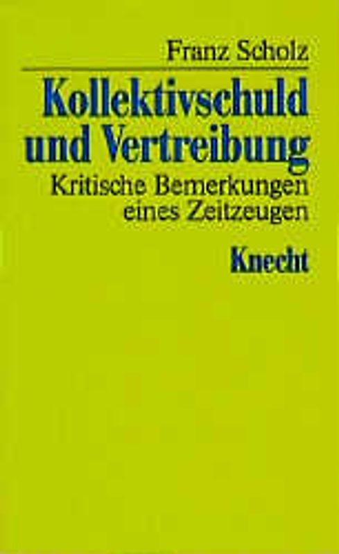 Kollektivschuld und Vertreibung
